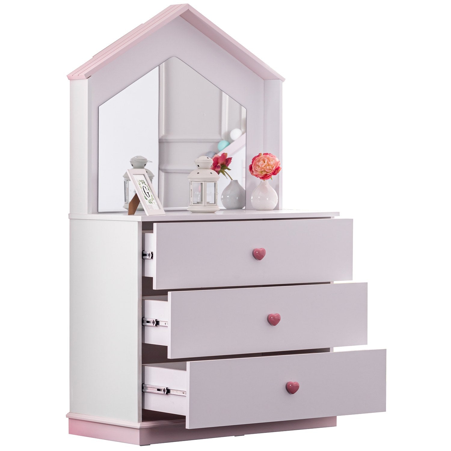 Ensemble de chambre pour enfant Welana Blanc et Rose