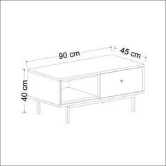 Ensemble meuble TV et table basse Naos Bois clair et Anthracite