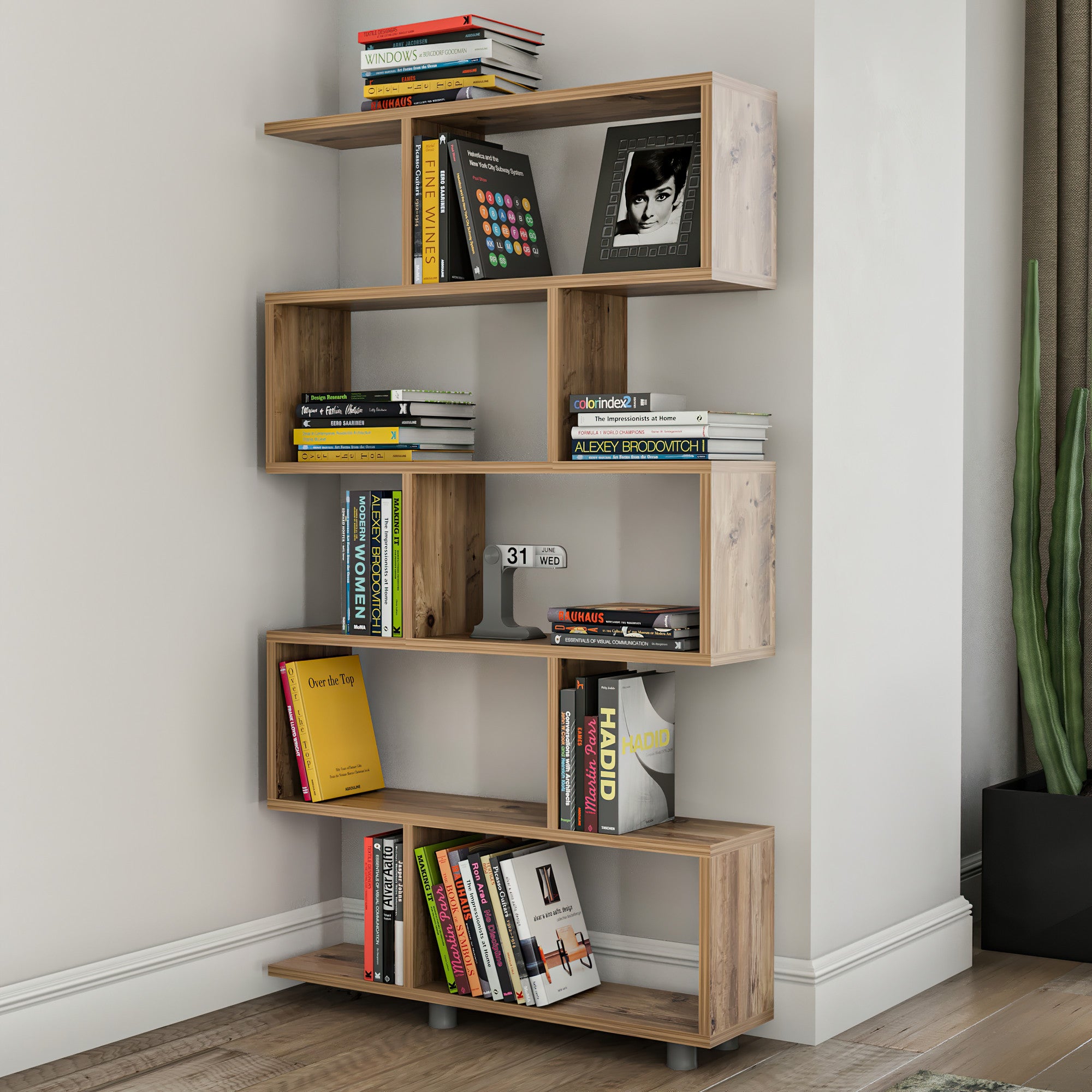 Etagère bibliothèque Wibis H156cm Bois Naturel