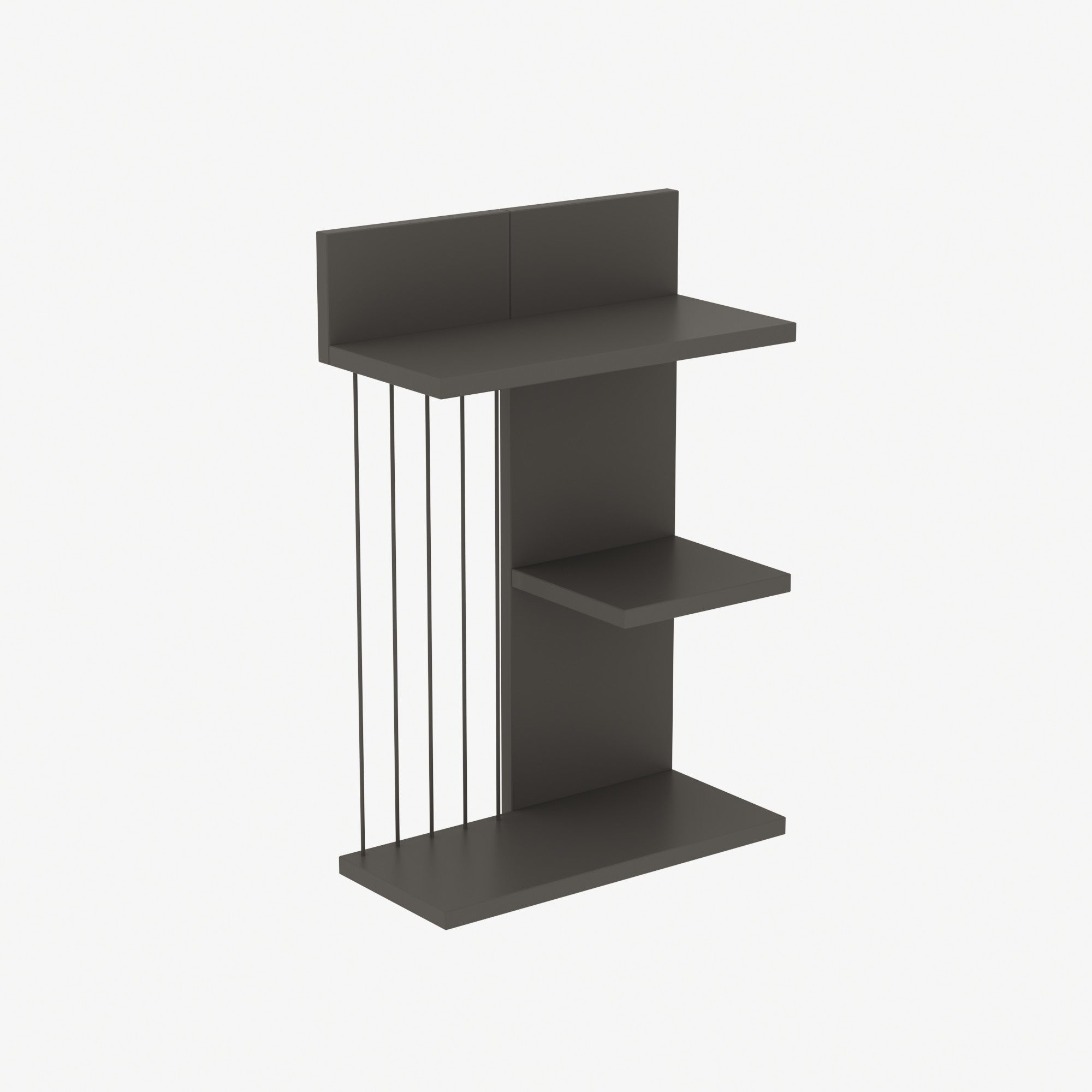 Étagère murale Eaton L40xH60cm Bois Anthracite