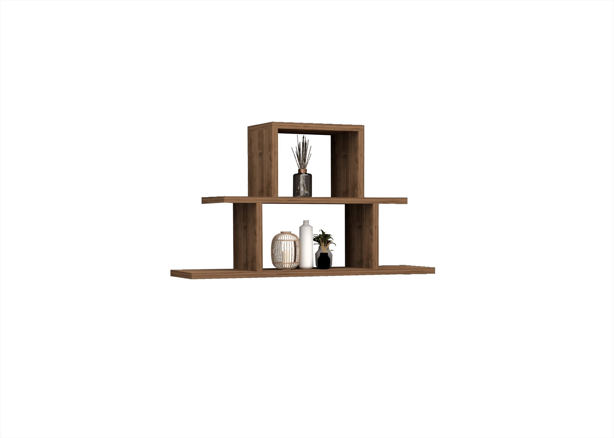 Étagère murale Latvala L80xH44,6cm Bois foncé