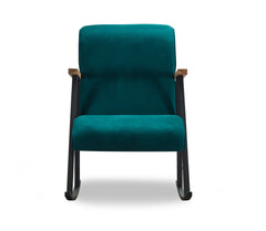 Fauteuil à bascule Vitocha Velours Bleu pétrole