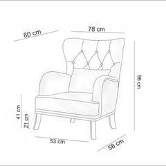 Fauteuil classique Shipfolk Tissu Blanc crème