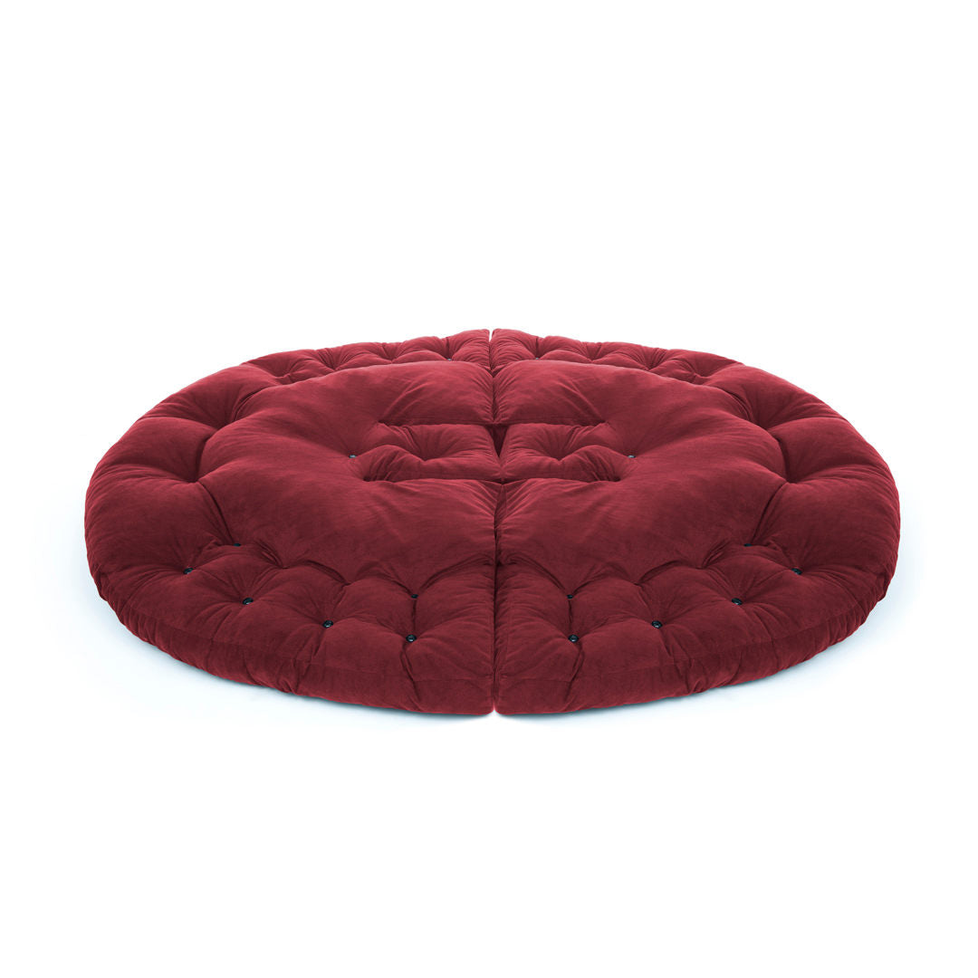 Fauteuil convertible futon Brodie Velours Bordeaux