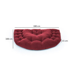 Fauteuil convertible futon Brodie Velours Bordeaux