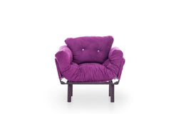 Fauteuil convertible Tresa Tissu Violet