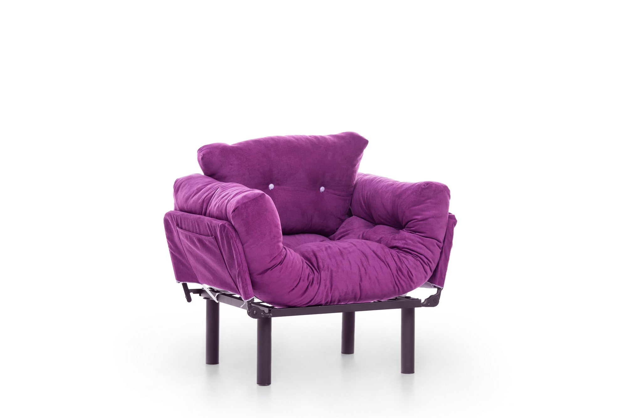 Fauteuil convertible Tresa Tissu Violet