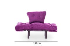 Fauteuil convertible Tresa Tissu Violet