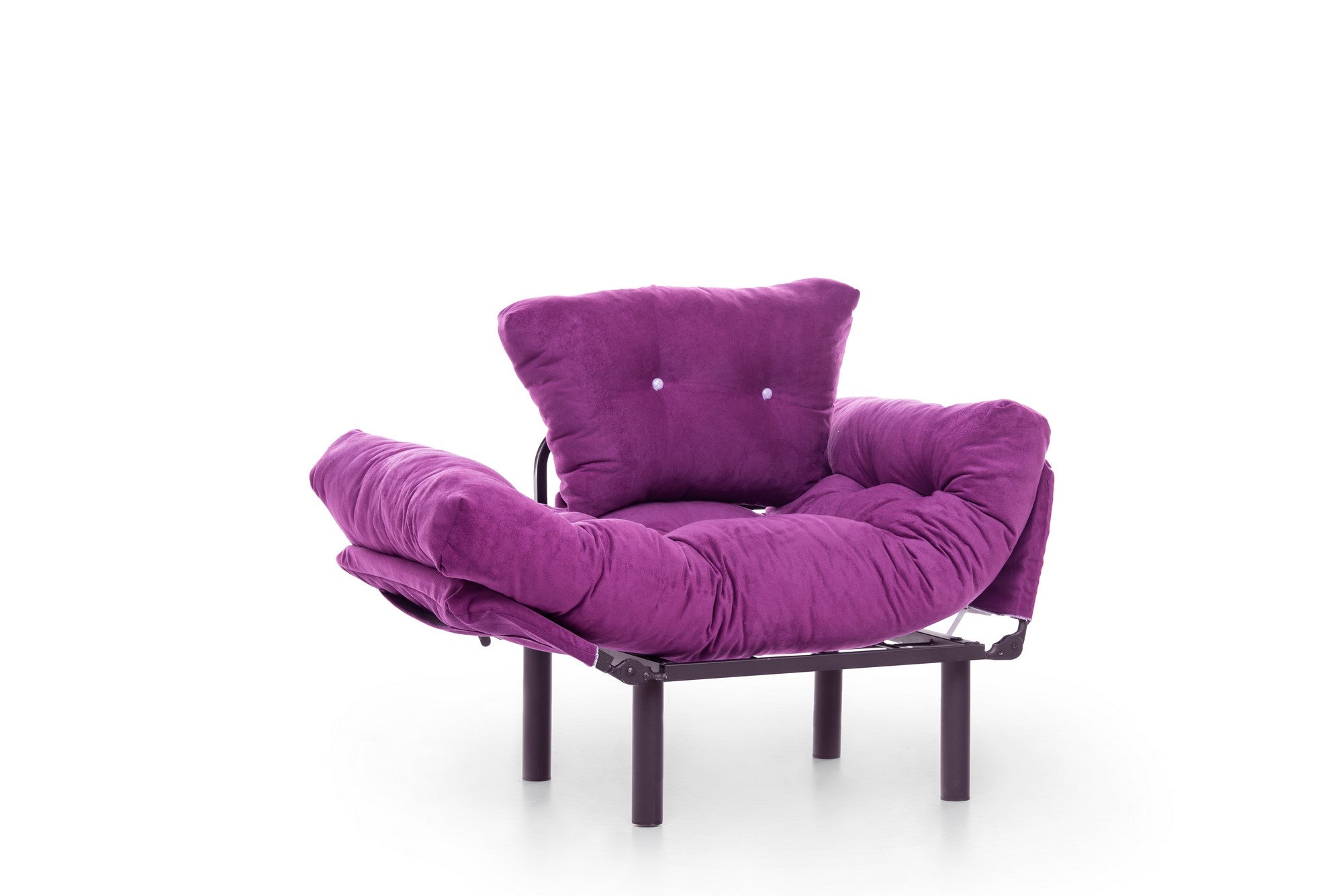 Fauteuil convertible Tresa Tissu Violet