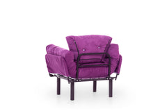 Fauteuil convertible Tresa Tissu Violet