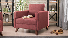 Fauteuil Hermoso Tissu Bordeaux