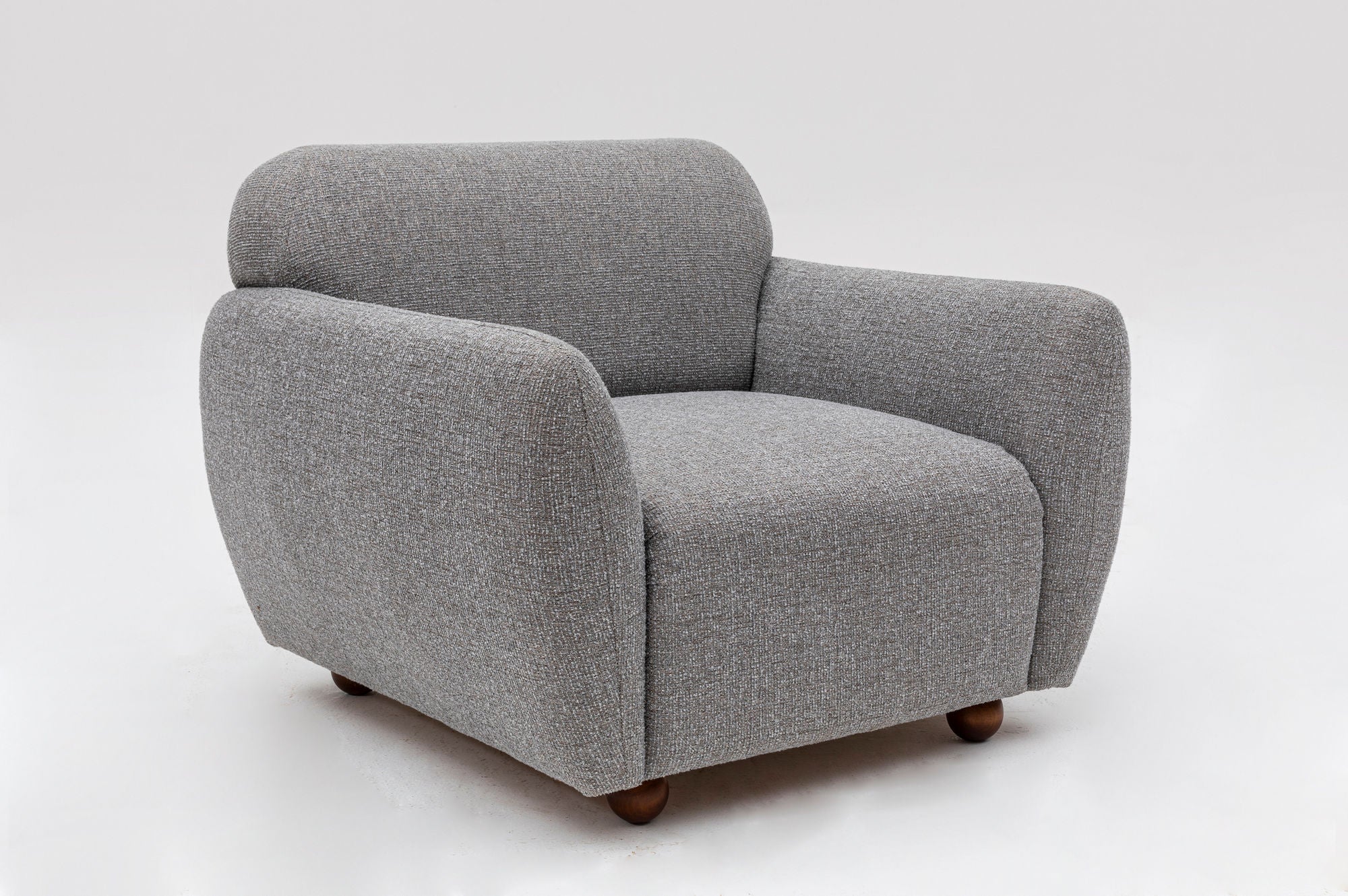 Fauteuil Irek Tissu Gris clair