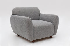 Fauteuil Irek Tissu Gris clair