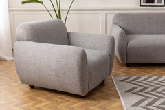 Fauteuil Irek Tissu Gris clair