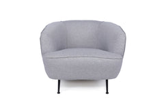 Fauteuil Jorge Métal Or et Velours Gris clair