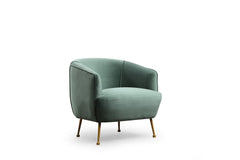 Fauteuil Regila Velours Vert clair