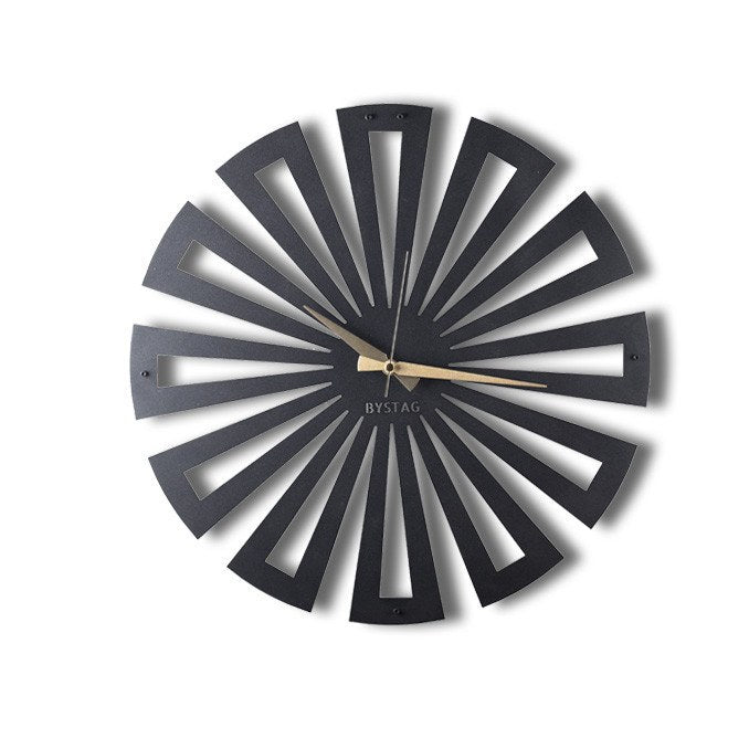 Horloge murale design Martel D50cm Métal Noir