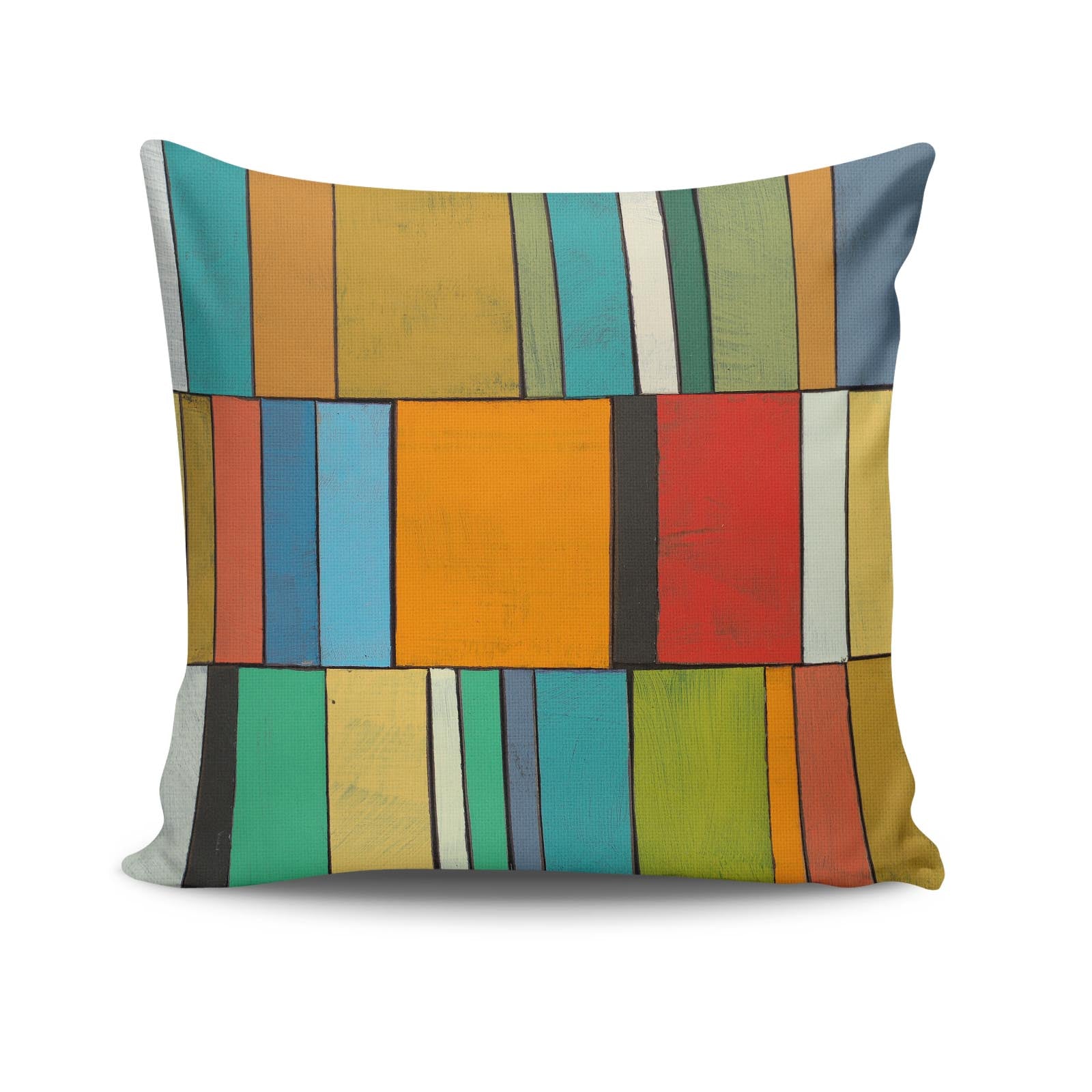 Housse de Coussin Involvent imprimé Color Block 43 x 43 cm Coton Polyester Multicolore