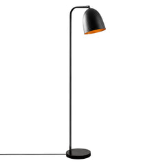 Lampadaire cloche Karen 120cm Métal martelé Noir