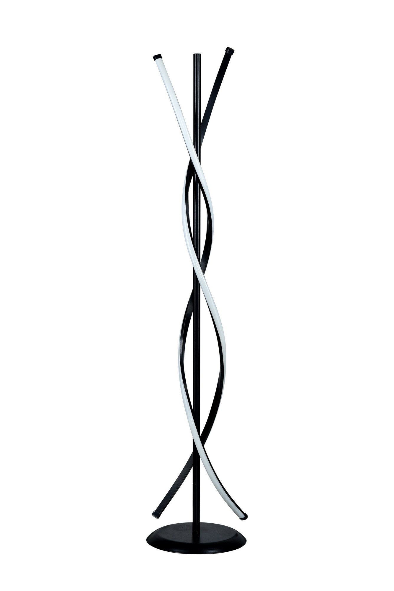 Lampadaire design hélicoïdale Velvet H125cm Métal Noir et LED Blanc