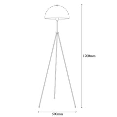 Lampadaire trépied cloche Daoji 170cm Métal Noir