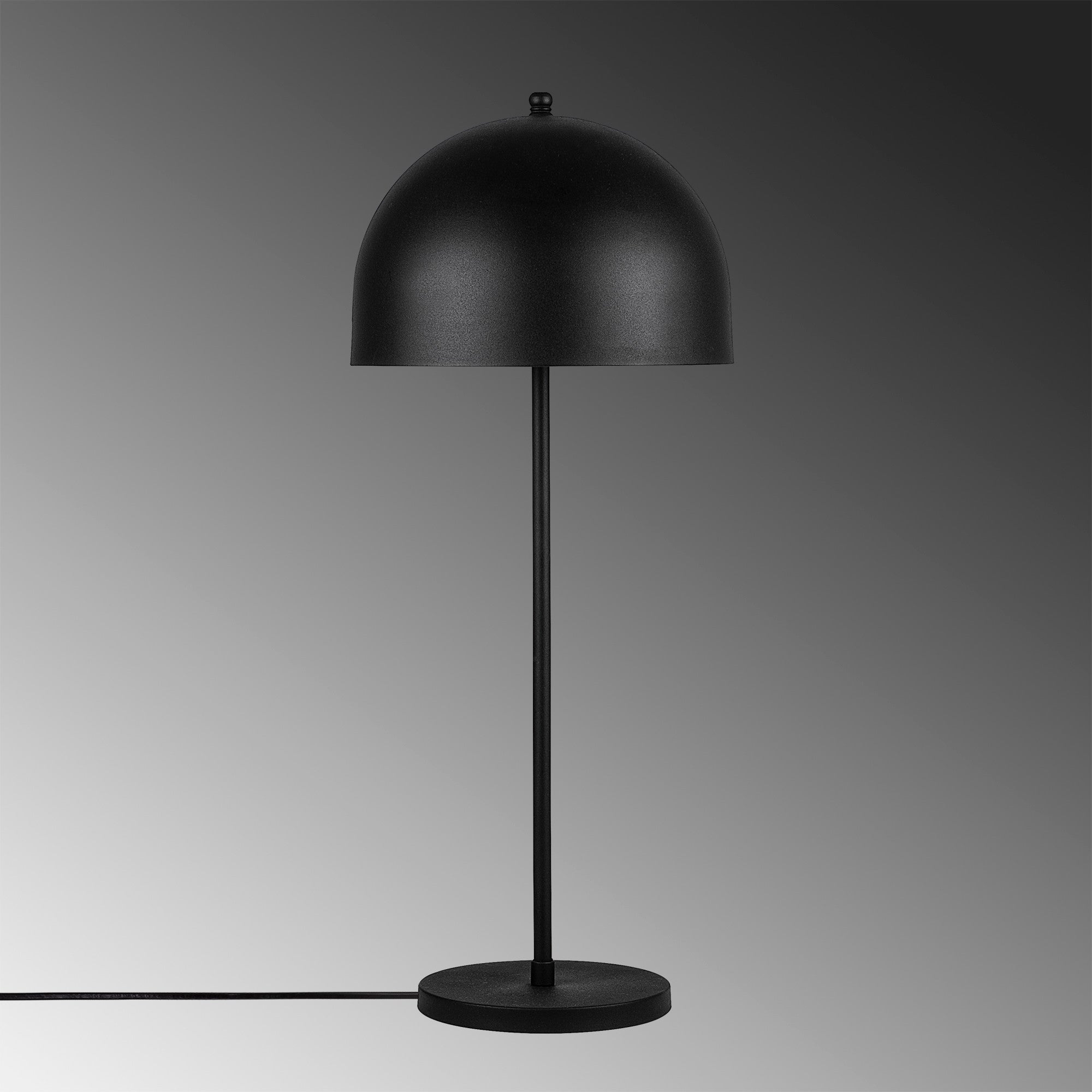 Lampe à poser abat-jour cloche Bell H58 cm Métal Noir