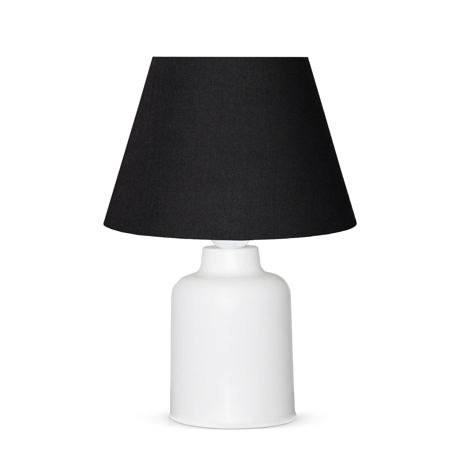 Lampe à poser Akya H31cm Blanc et Tissu Noir