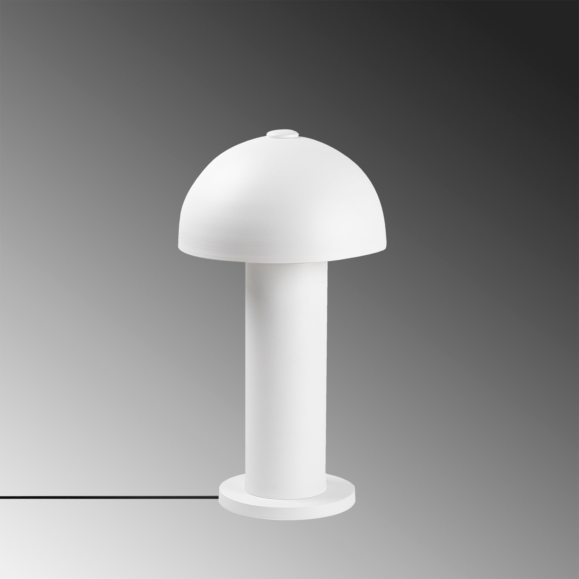 Lampe à poser design Bolet H49cm Métal Blanc