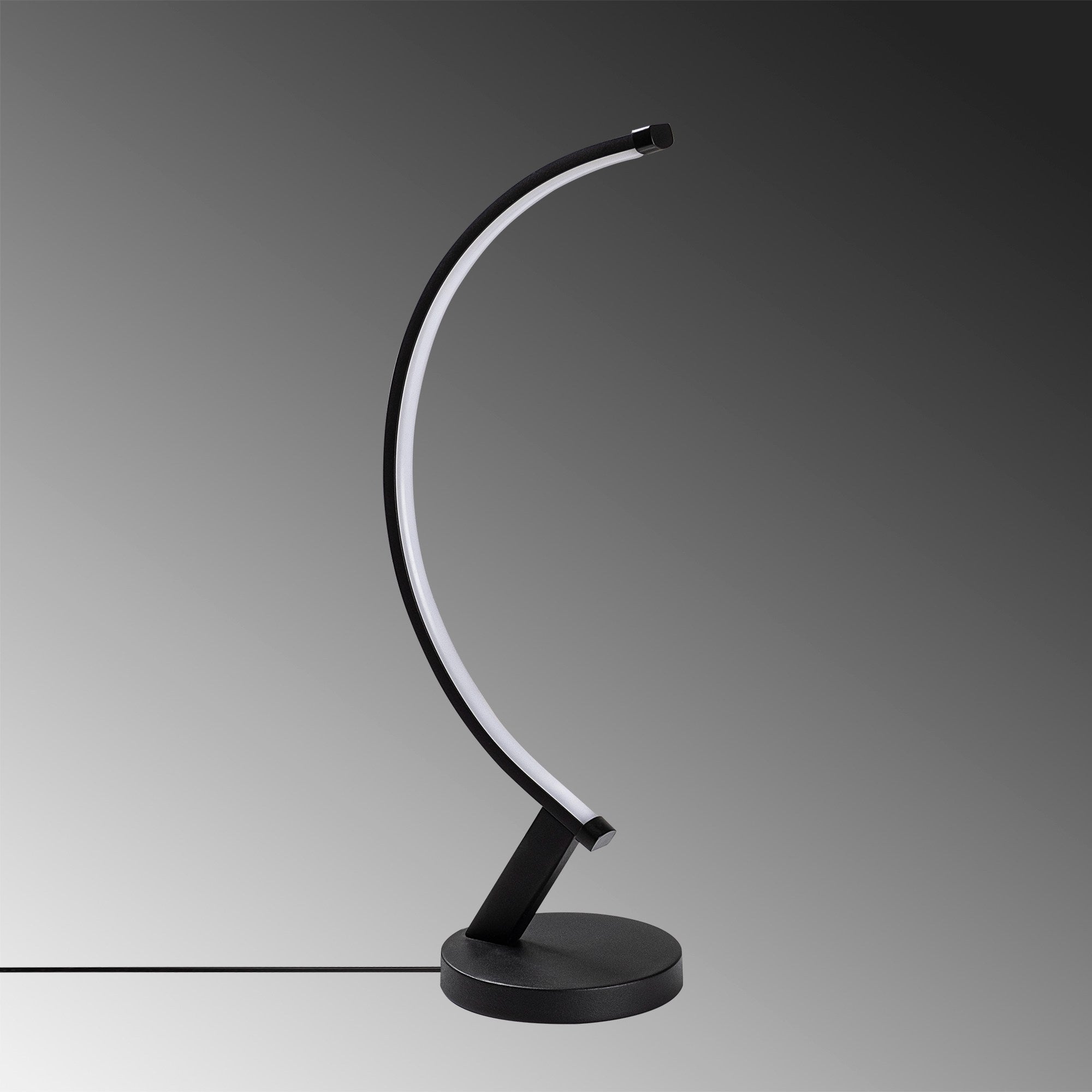 Lampe à poser design en spiral LED Blety H47cm Métal Noir