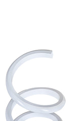 Lampe à poser design spiral Jonc H35cm Métal Blanc et LED Multicolore