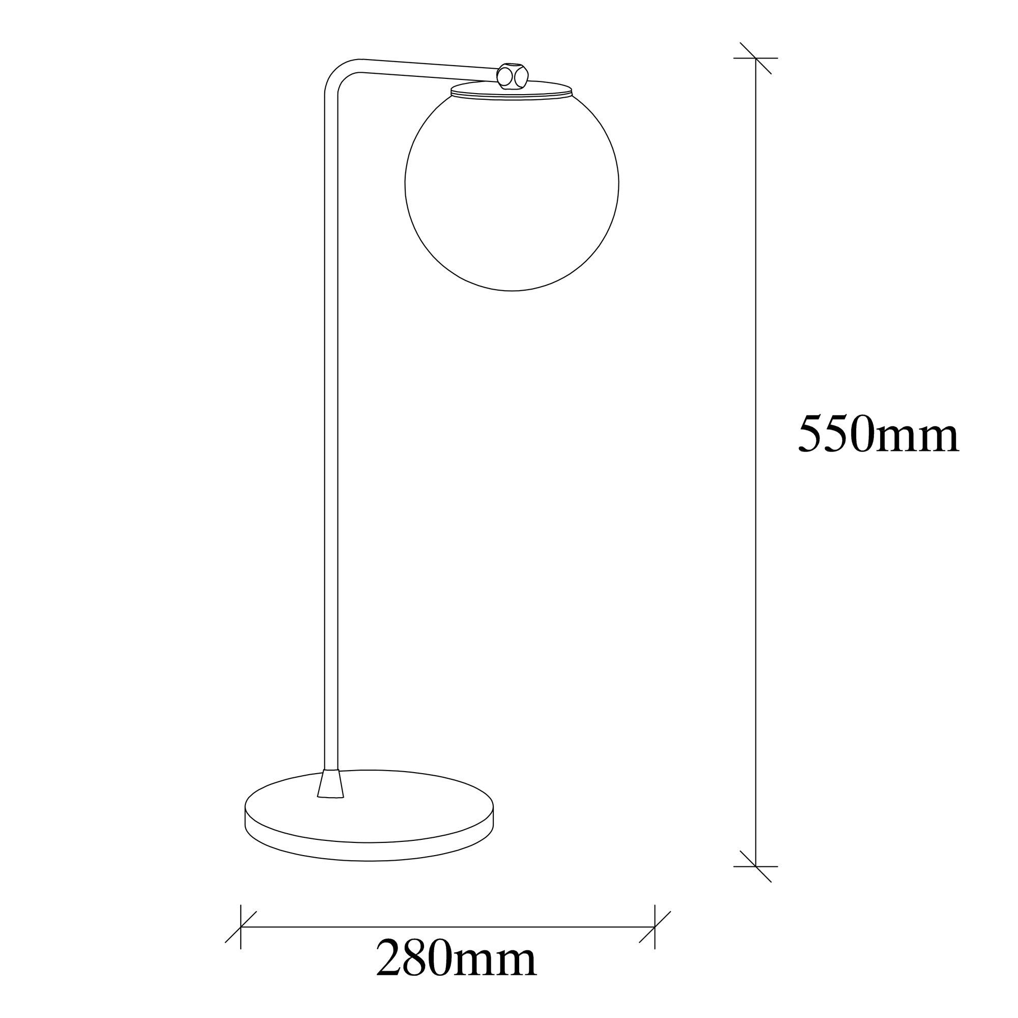 Lampe à poser globe Angulus 15 x 28 x 55 cm Métal Cuivré