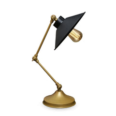 Lampe à poser réglable Tera H34cm Métal Or et Noir