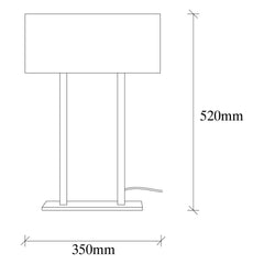 Lampe de Table Biped Fer Noir et Blanc