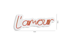 Lettrage Lucendi L41xH18cm "L'amour Lucendi" Néon Rouge