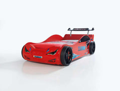 Lit d'enfant voiture Tubro 90x190cm Bois Rouge