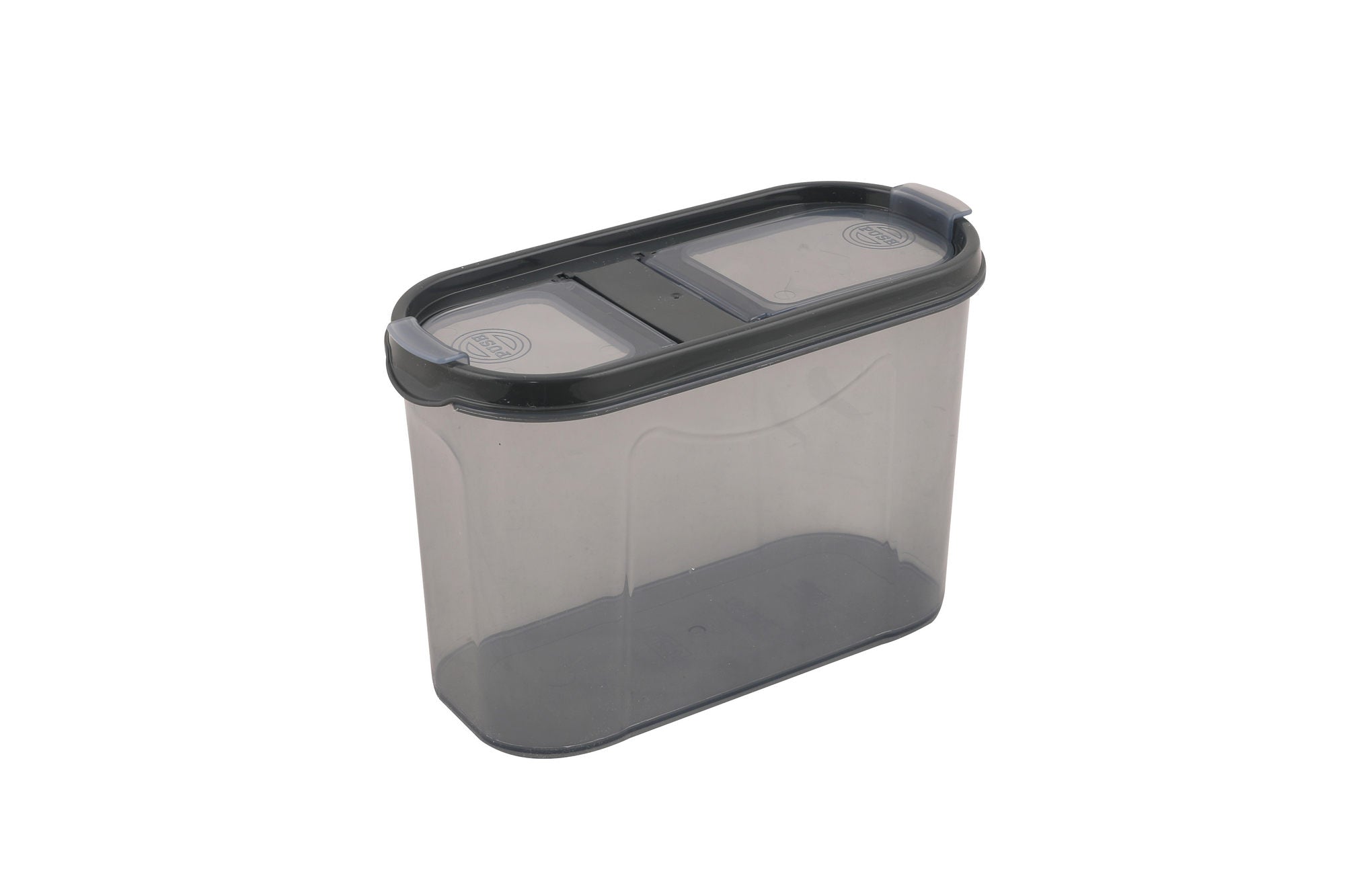 Lot de 12 boites de stockage Saunie 1,4L Transparent et Anthracite