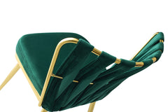 Lot de 2 chaises Scribe Métal Or et Velours Vert