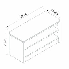 Meuble à chaussures Maresa L90cm Bois Blanc