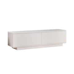 Meuble TV 2 portes battantes Nayelro 140cm Bois Blanc