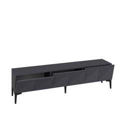 Meuble TV design 3 portes Outhos L180cm Anthracite