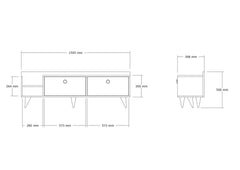 Meuble TV Kurnia 120cm Bois foncé