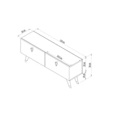 Meuble TV Mirach 120cm Anthracite