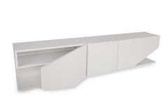 Meuble TV Trapezium 180cm Bois Blanc