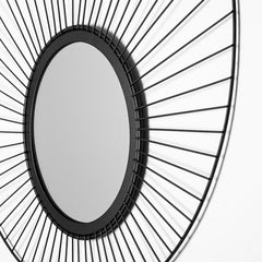 Miroir décoratif auréole Filamentis 63 x 1 x 63 cm Métal Noir