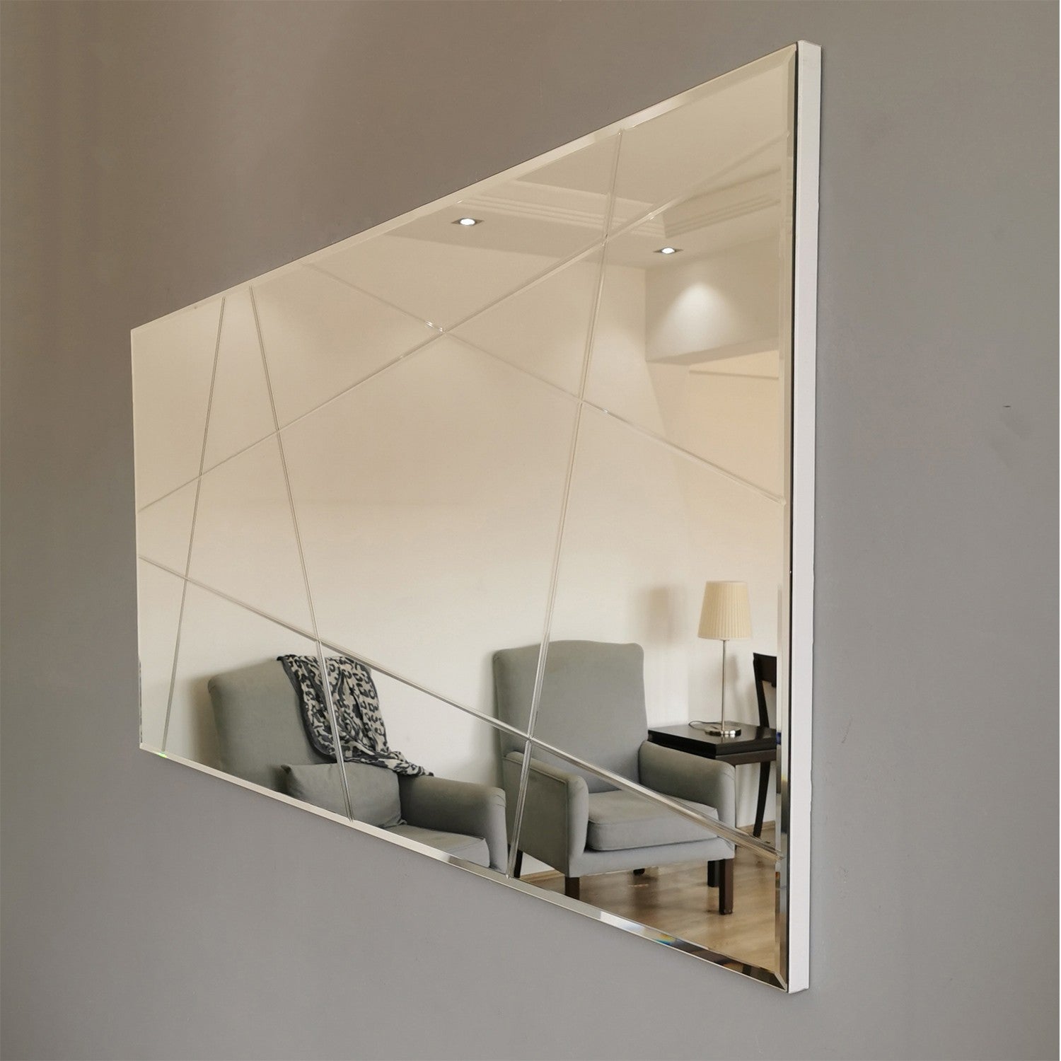 Miroir décoratif Speculo 130x62cm Verre craquelé