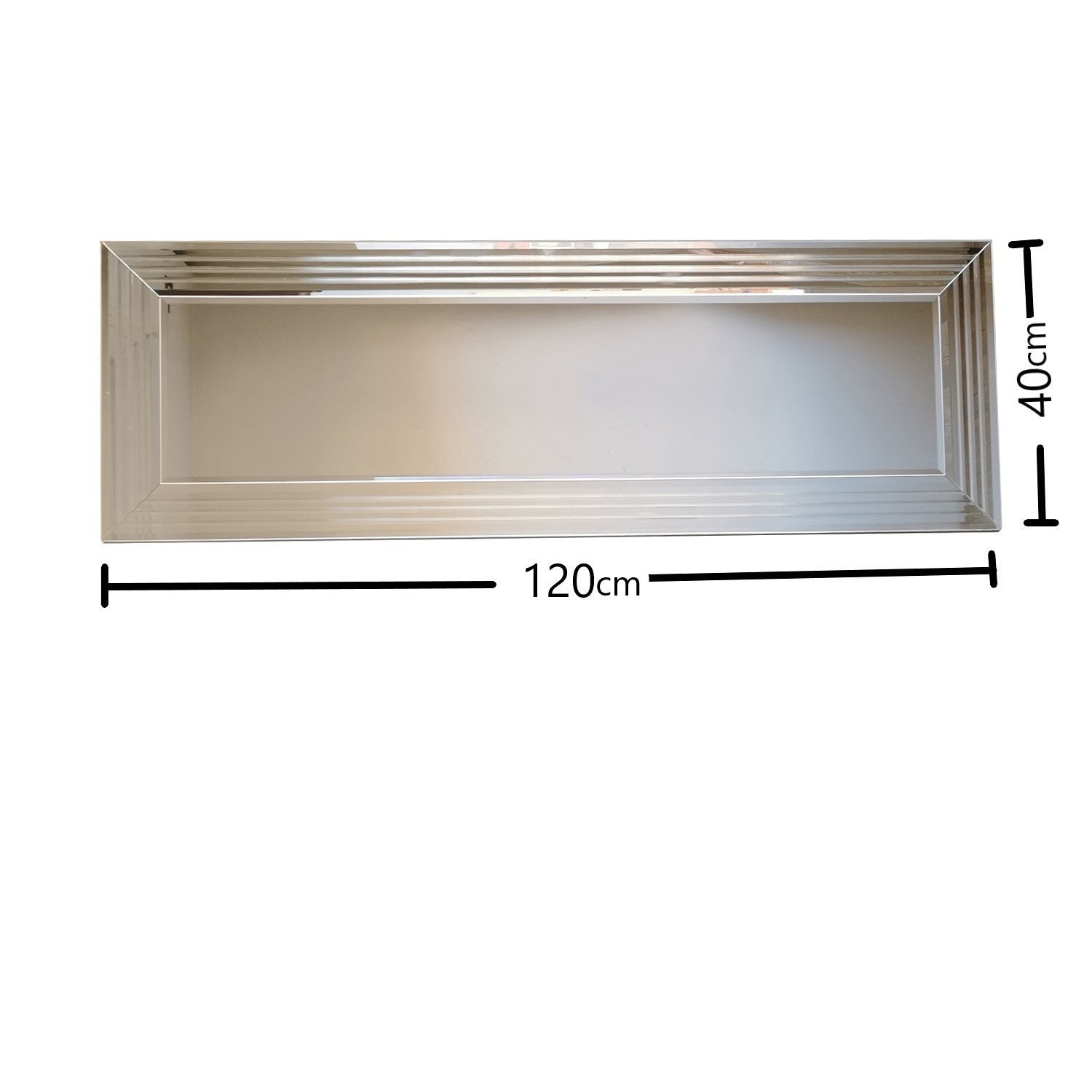 Miroir moderne encadré 120cm Compage MDF Argenté 