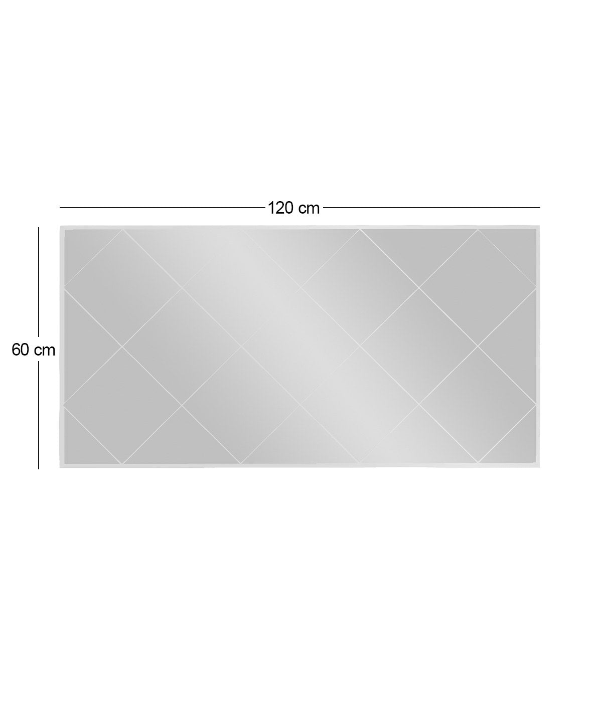 Miroir murale décoratif Ocefis L120xH60cm Motif Losange