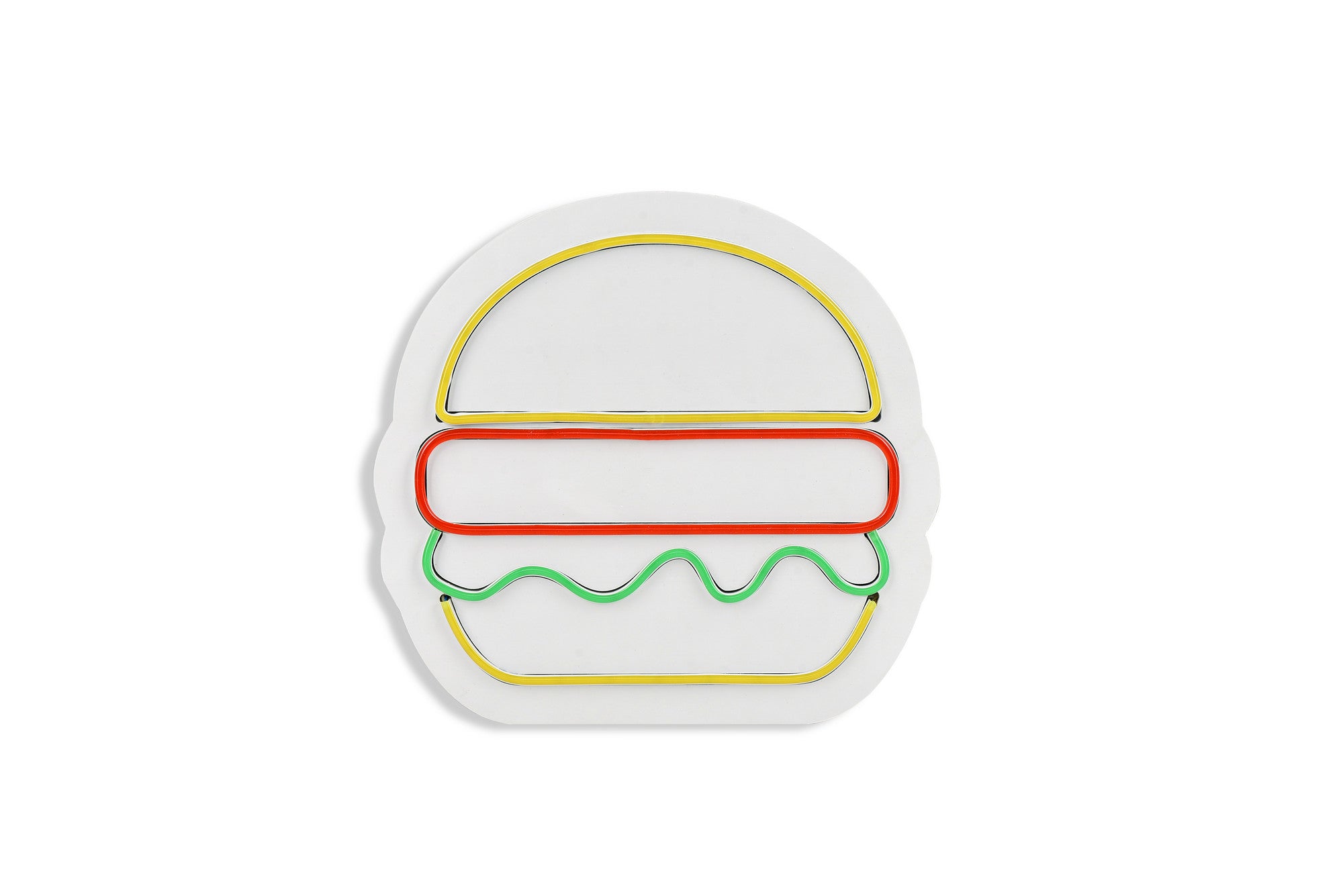 Panneau mural Lucendi L28xH27cm "hamburger" Néon Multicolore