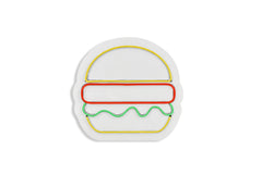 Panneau mural Lucendi L28xH27cm "hamburger" Néon Multicolore