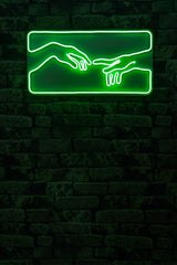 Panneau murale Toledo L54xH28cm "Création d'adam" LED Vert